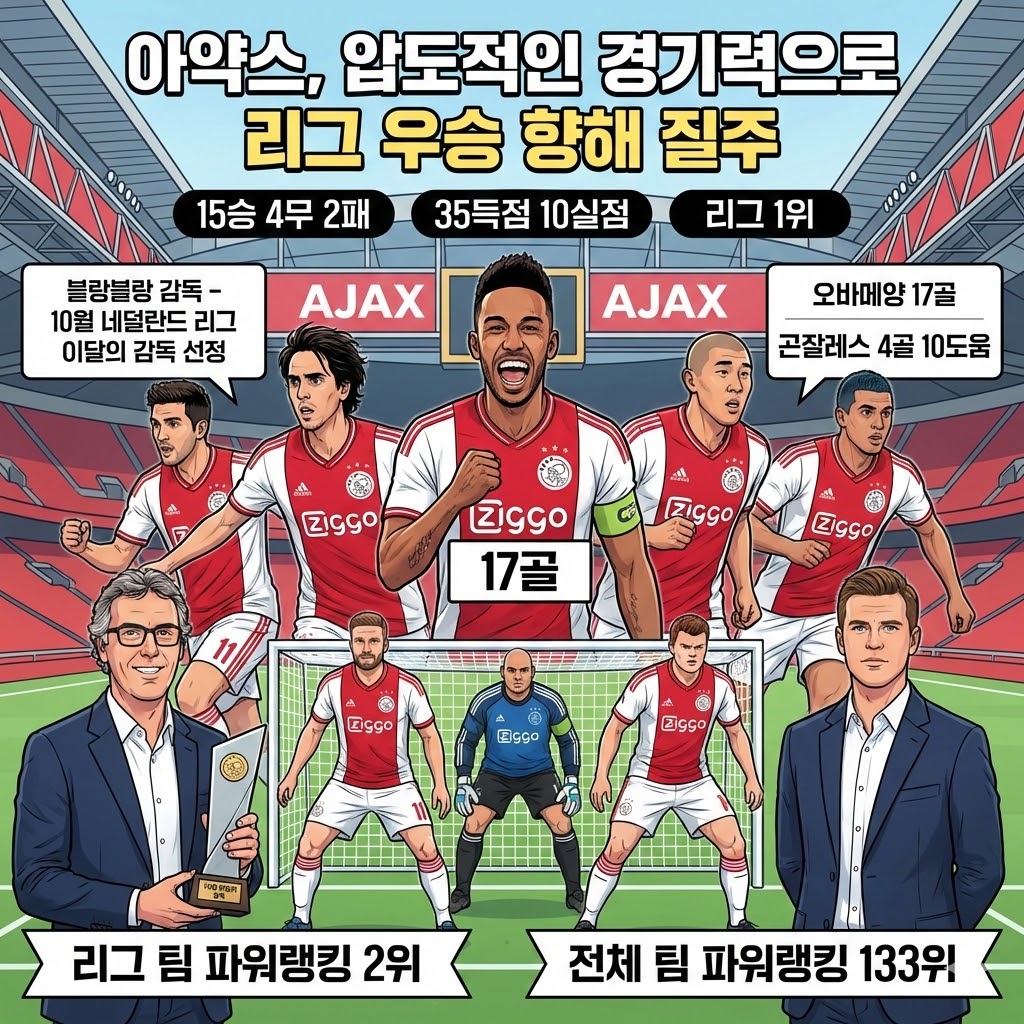 아약스, 리그우승을 향해 질주중